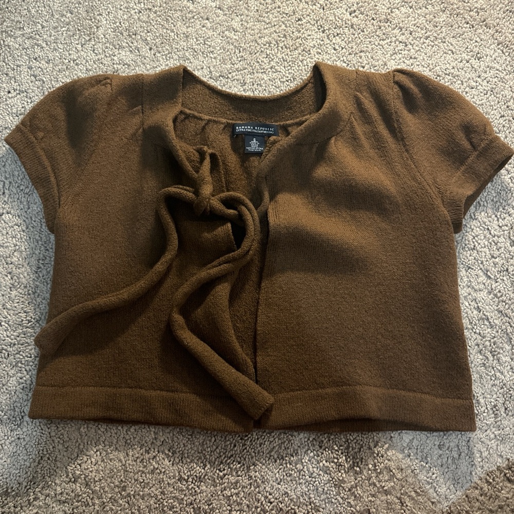 Banana Republic Merino Wool Cardigan in Rich Brown